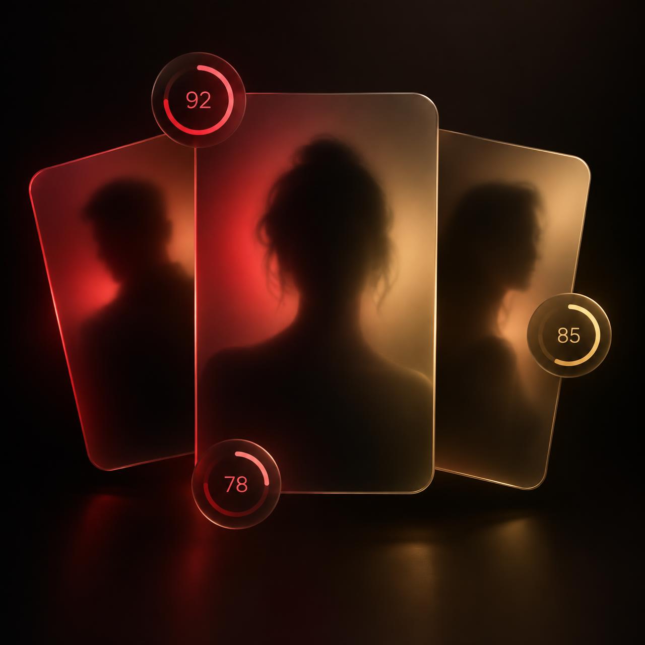 RateMe profile cards with rating scores